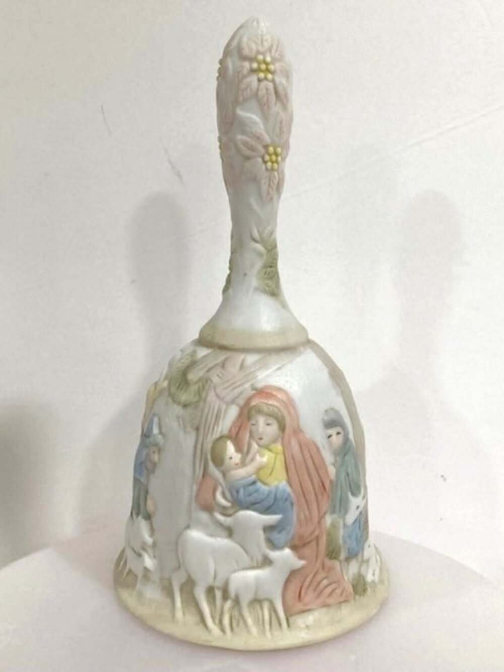 1982 Lefton China Christopher Collection Christmas Nativity Scene Bell